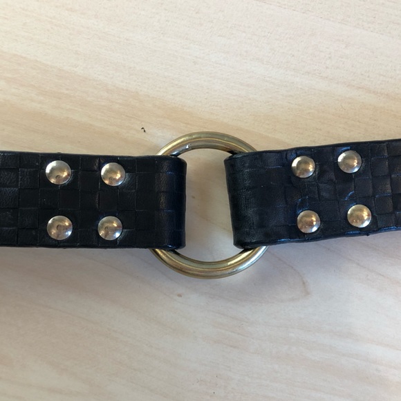 πΆ NWT Mackenzie-Childs Embossed Real Bridle Leather Blk Dog Collar (Size:Large) - Picture 9 of 11